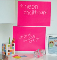 neon pink chalkboard stickers